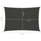 vidaXL Toldo de vela gris antracita HDPE 160 g/m² 2,5x3,5 m vidaXL Toldo de vela gris antracita HDPE 160 g/m² 2,5x3,5 m