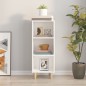 vidaXL Aparador de madera contrachapada blanco 34,5x32,5x90 cm vidaXL Aparador de madera contrachapada blanco 34,5x32,5x90 cm