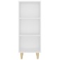vidaXL Aparador de madera contrachapada blanco 34,5x32,5x90 cm vidaXL Aparador de madera contrachapada blanco 34,5x32,5x90 cm