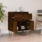 vidaXL Aparador madera contrachapada marrón roble 60x35x70 cm vidaXL Aparador madera contrachapada marrón roble 60x35x70 cm