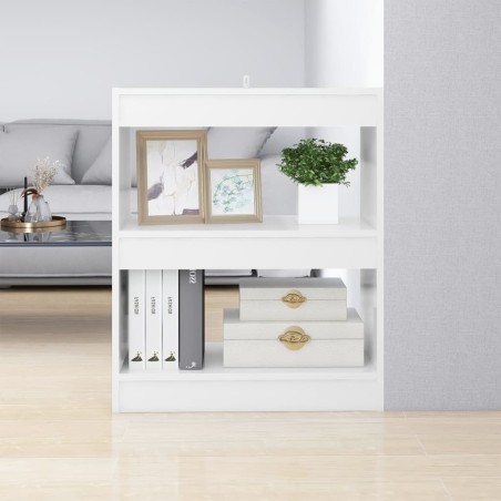 vidaXL Estantería/divisor de espacios blanco brillante 60x30x72 cm