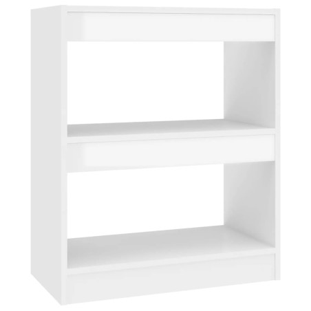 vidaXL Estantería/divisor de espacios blanco brillante 60x30x72 cm