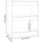 vidaXL Estantería/divisor de espacios blanco brillante 60x30x72 cm vidaXL Estantería/divisor de espacios blanco brillante 60x30x72 cm