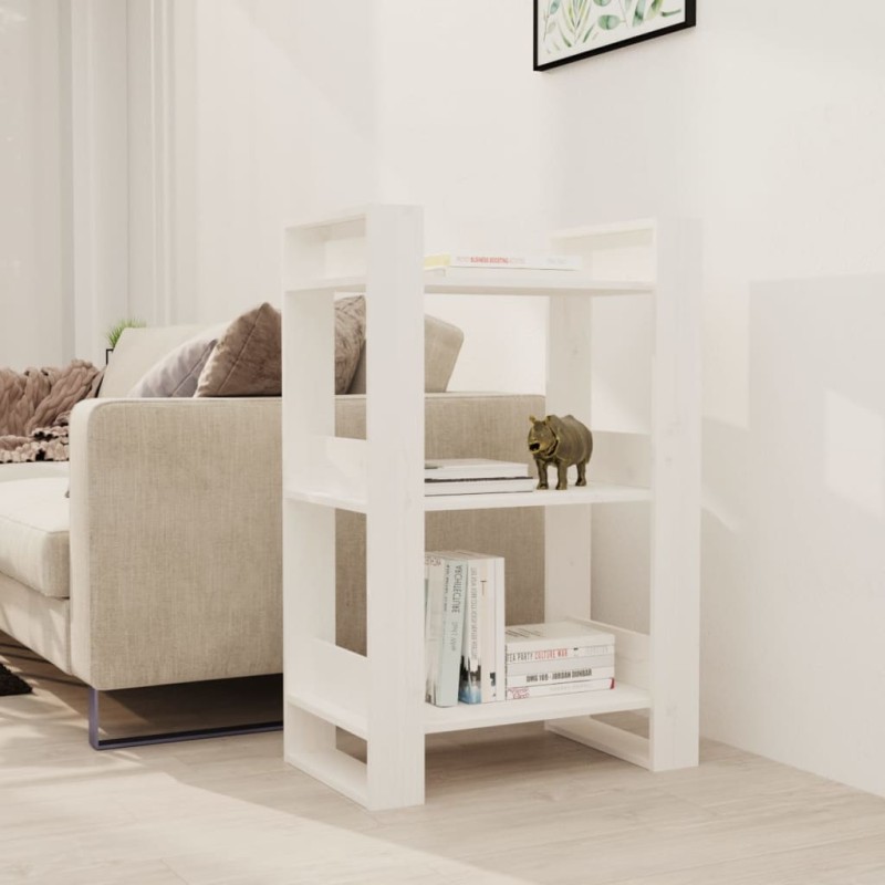 vidaXL Estantería/divisor de espacios madera pino blanco 60x35x91 cm vidaXL Estantería/divisor de espacios madera pino blanco 60x35x91 cm