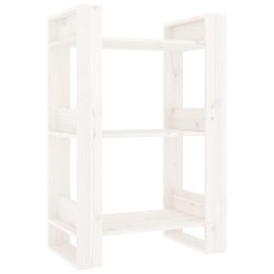 vidaXL Estantería/divisor de espacios madera pino blanco 60x35x91 cm