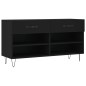 vidaXL Banco zapatero madera de ingeniería negro 102x35x55 cm vidaXL Banco zapatero madera de ingeniería negro 102x35x55 cm