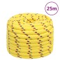 vidaXL Cuerda de barco polipropileno amarillo 20 mm 25 m