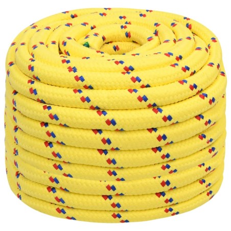 vidaXL Cuerda de barco polipropileno amarillo 20 mm 25 m