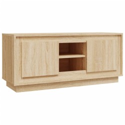 vidaXL Mueble de TV madera contrachapada roble Sonoma 102x35x45 cm