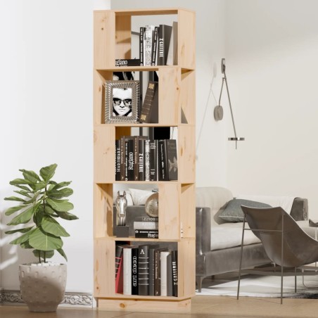 vidaXL Estantería/divisor de espacios madera maciza pino 51x25x163,5cm