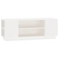 vidaXL Mueble de TV madera maciza de pino blanco 110x35x40,5 cm