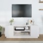 vidaXL Mueble de TV madera maciza de pino blanco 110x35x40,5 cm