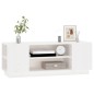 vidaXL Mueble de TV madera maciza de pino blanco 110x35x40,5 cm