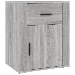 vidaXL Mesita de noche madera contrachapada gris Sonoma 50x36x60 cm