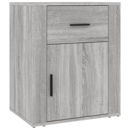 vidaXL Mesita de noche madera contrachapada gris Sonoma 50x36x60 cm