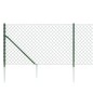 vidaXL Cerca de alambre con pinchos de anclaje verde 1,1x25 m vidaXL Cerca de alambre con pinchos de anclaje verde 1,1x25 m