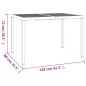 vidaXL Mesa de jardín de acero gris antracita 110x80x72 cm vidaXL Mesa de jardín de acero gris antracita 110x80x72 cm