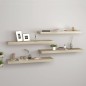 vidaXL Estantes flotantes pared 4 uds color roble MDF 80x23,5x3,8cm vidaXL Estantes flotantes pared 4 uds color roble MDF 80x23,5x3,8cm