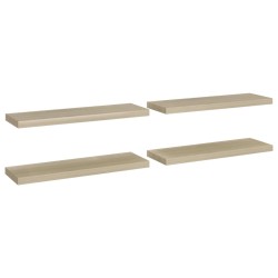 vidaXL Estantes flotantes pared 4 uds color roble MDF 80x23,5x3,8cm