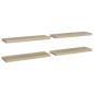 vidaXL Estantes flotantes pared 4 uds color roble MDF 80x23,5x3,8cm vidaXL Estantes flotantes pared 4 uds color roble MDF 80x23,5x3,8cm