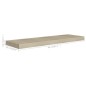 vidaXL Estantes flotantes pared 4 uds color roble MDF 80x23,5x3,8cm vidaXL Estantes flotantes pared 4 uds color roble MDF 80x23,5x3,8cm