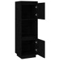 vidaXL Aparador alto de madera maciza de pino negro 38x35x117 cm vidaXL Aparador alto de madera maciza de pino negro 38x35x117 cm