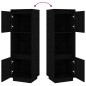 vidaXL Aparador alto de madera maciza de pino negro 38x35x117 cm vidaXL Aparador alto de madera maciza de pino negro 38x35x117 cm