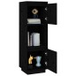 vidaXL Aparador alto de madera maciza de pino negro 38x35x117 cm vidaXL Aparador alto de madera maciza de pino negro 38x35x117 cm