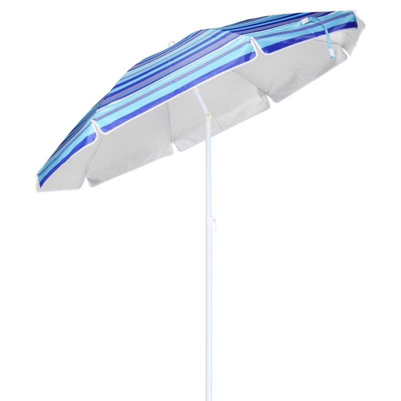 HI Sombrilla de playa 200 cm azul a rayas HI Sombrilla de playa 200 cm azul a rayas