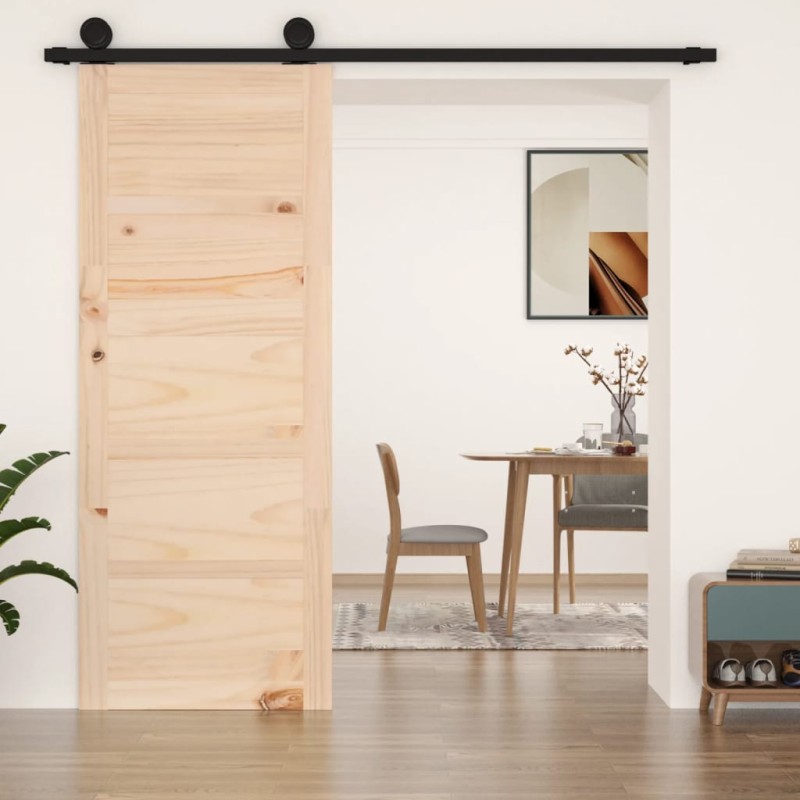 vidaXL Puerta de granero madera maciza pino 80x1,8x204,5 cm vidaXL Puerta de granero madera maciza pino 80x1,8x204,5 cm