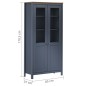 vidaXL Aparador Hill madera de pino gris 85x37x170,5 cm vidaXL Aparador Hill madera de pino gris 85x37x170,5 cm