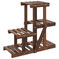 vidaXL Soporte para flores madera maciza de abeto 58x25x51 cm