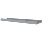 vidaXL Repisa para marcos de fotos 2 uds MDF gris 60x9x3 cm