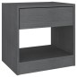 vidaXL Mesita de noche madera maciza de pino gris 40x31x40 cm vidaXL Mesita de noche madera maciza de pino gris 40x31x40 cm