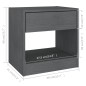 vidaXL Mesita de noche madera maciza de pino gris 40x31x40 cm vidaXL Mesita de noche madera maciza de pino gris 40x31x40 cm