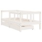 vidaXL Estructura cama niños con cajones madera pino blanco 70x140 cm
