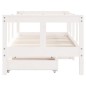 vidaXL Estructura cama niños con cajones madera pino blanco 70x140 cm