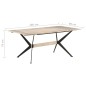 vidaXL Mesa de comedor de madera maciza de mango 180x90x76 cm vidaXL Mesa de comedor de madera maciza de mango 180x90x76 cm