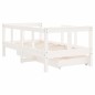 vidaXL Estructura cama niños con cajones madera pino blanco 70x140 cm