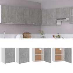 vidaXL Armarios colgantes 2 uds madera contrachapada gris 50x31x60 cm