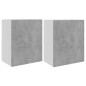 vidaXL Armarios colgantes 2 uds madera contrachapada gris 50x31x60 cm
