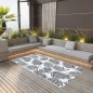 vidaXL Alfombra de exterior PP blanco y negro 120x180 cm vidaXL Alfombra de exterior PP blanco y negro 120x180 cm