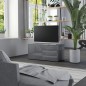 vidaXL Mueble TV madera contrachapada gris brillante 80x34x36 cm vidaXL Mueble TV madera contrachapada gris brillante 80x34x36 cm