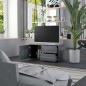 vidaXL Mueble TV madera contrachapada gris brillante 80x34x36 cm vidaXL Mueble TV madera contrachapada gris brillante 80x34x36 cm