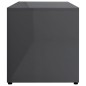 vidaXL Mueble TV madera contrachapada gris brillante 80x34x36 cm vidaXL Mueble TV madera contrachapada gris brillante 80x34x36 cm