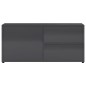 vidaXL Mueble TV madera contrachapada gris brillante 80x34x36 cm vidaXL Mueble TV madera contrachapada gris brillante 80x34x36 cm
