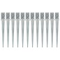 vidaXL Picas de tierra 12 uds acero galvanizado plateado 8x8x76 cm vidaXL Picas de tierra 12 uds acero galvanizado plateado 8x8x76 cm