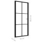 vidaXL Puerta interior vidrio ESG y aluminio negro 93x201,5 cm vidaXL Puerta interior vidrio ESG y aluminio negro 93x201,5 cm