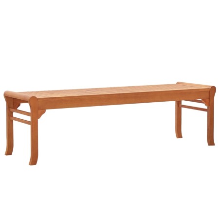 vidaXL Banco de jardín 3 plazas madera maciza de eucalipto 150 cm