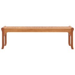 vidaXL Banco de jardín 3 plazas madera maciza de eucalipto 150 cm
